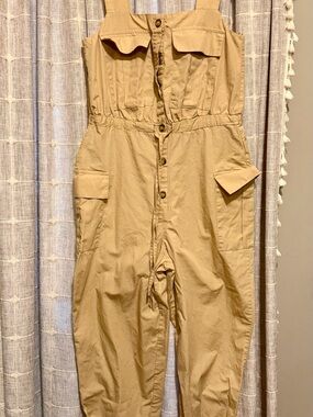 Women's Tan Utility Jumpsuit - Zara